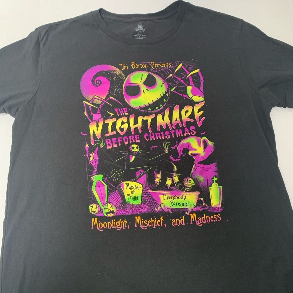 Disney Black Crew Neck Tee